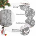thumbnail image 6 of Grey Christmas Shower Curtain, Retro Farmhouse Winter White Snowflakes Waterproof Fabric Shower Curtains with 12 Hooks, Bathroom Curtain Set for Bathroom Accessories Decor, 48 x 72 Inches, 6 of 9