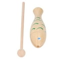 thumbnail image 4 of Wooden Percussion Instrument,  Edge Multiple Tones Fish Shaped Percussion Instrument  For Children For Home Wood Color, 4 of 8