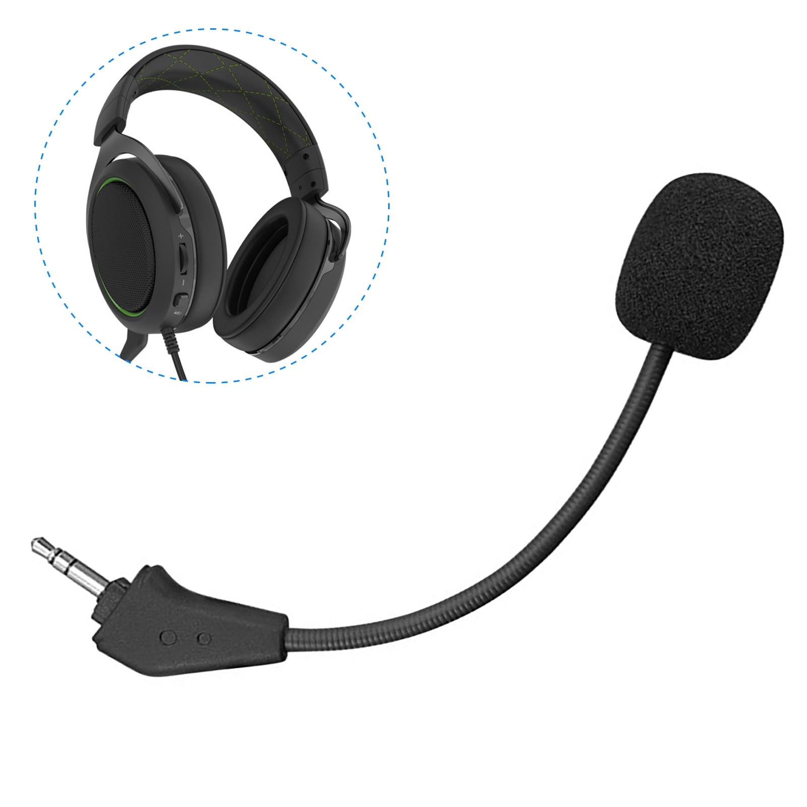 Skalk Goed doen vasthoudend Lomubue Headphone Microphone Noise Reduction Detachable Flexible 3.5mm  Gaming Headset Boom MIC Replacement for Corsair HS50 Pro HS60 HS70 SE -  Walmart.com