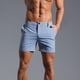 thumbnail image 1 of Ceisia Men's Solid Color Slim Fit Shorts, Button Zip Fly Casual Summer Shorts with Pockets for Men Blue XL Gifts, 1 of 8