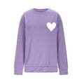 thumbnail image 5 of Vetsdori Womens Valentine Shirts Pullover Tops Crew Neck Spring Valentine's Days Sweatshirts for Women Love Heart, 5 of 6