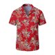 thumbnail image 5 of Ceisia Men's Tropical Leaf Print Short Sleeve Button Down Hawaiian Shirt for Beach Vacation Wine S Gifts, 5 of 7