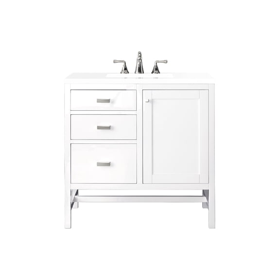 James Martin Vanities E444-V36-3Wz Addison 36" Free Standing Single Basin Vanity Set -