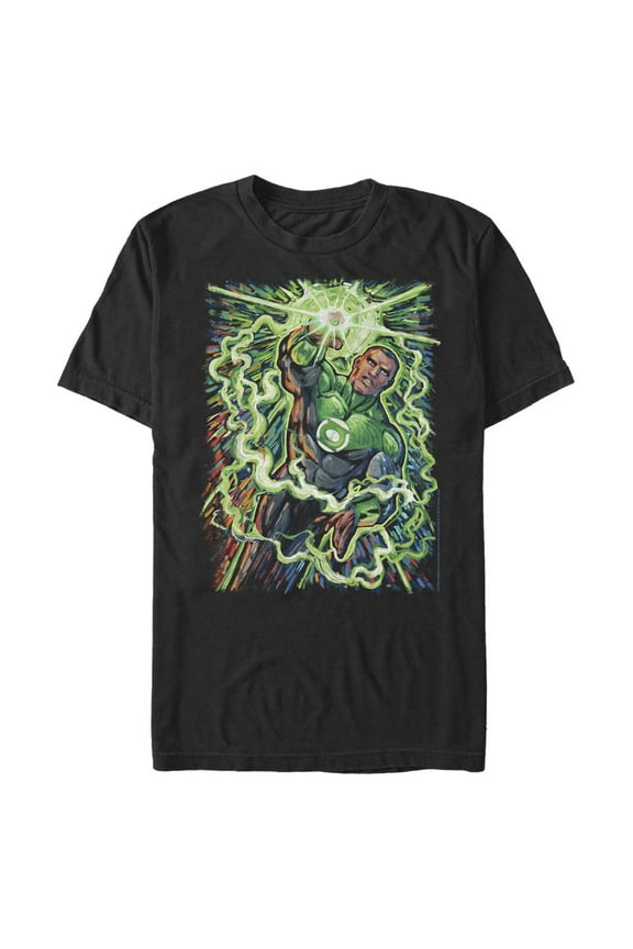 Men's Justice League Johnny Stewart Lantern Graphic T-Shirt