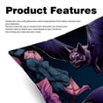 thumbnail image 2 of Bats Velvet Throw Pillow Covers Set of 2 - 16x16, 18x18, 20x20 Inches - Unique Patterns - Bed Pillow Inserts Included for Various Occasions, 2 of 6