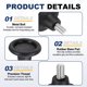 thumbnail image 3 of Uxcell 8 Pcs M8 Thread Adjustable Furniture Levelers, 1.38 x 1.5" Screw Leveling Feet with 8 Pcs 0.59" Coupling Nut Anti Slip Floor Protector for Table Chair Cabinet Desk Sofa Workbench, 3 of 6