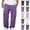 #03 Purple, variant on Cargo Sweatpants for Men Straight Wide Leg Baggy Pants High Rise Elastic Jogger with Pockets, Army Green 3XL