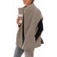 thumbnail image 4 of Fall Winter Women Casual Loose Fleece Vest Oversize Button-up Sherpa Vest Jacket, 4 of 6