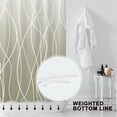 thumbnail image 3 of Punkray Grey and White Striped Polyester Shower Curtain for Bathroom with Hooks, Curtains 72 Inches Long, Weighted Hem, Waterproof Bath Accessories Hotel Style - Machine Washable, 3 of 6
