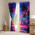 thumbnail image 3 of Erosebridal Hawaii Beach Black Out Curtains,Hawaii Holiday Tropical Botanical Coconut Tree Curtains Pack of 2 (42x63 Each) For Girls, 3 of 7