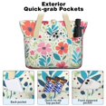 thumbnail image 2 of Tote Bag for Women - Pioneer Flower Shoulder Bag - Large Utility Work Duffle Bag with Zipper Handbag for Travel, Work, Sprots, 2 of 5