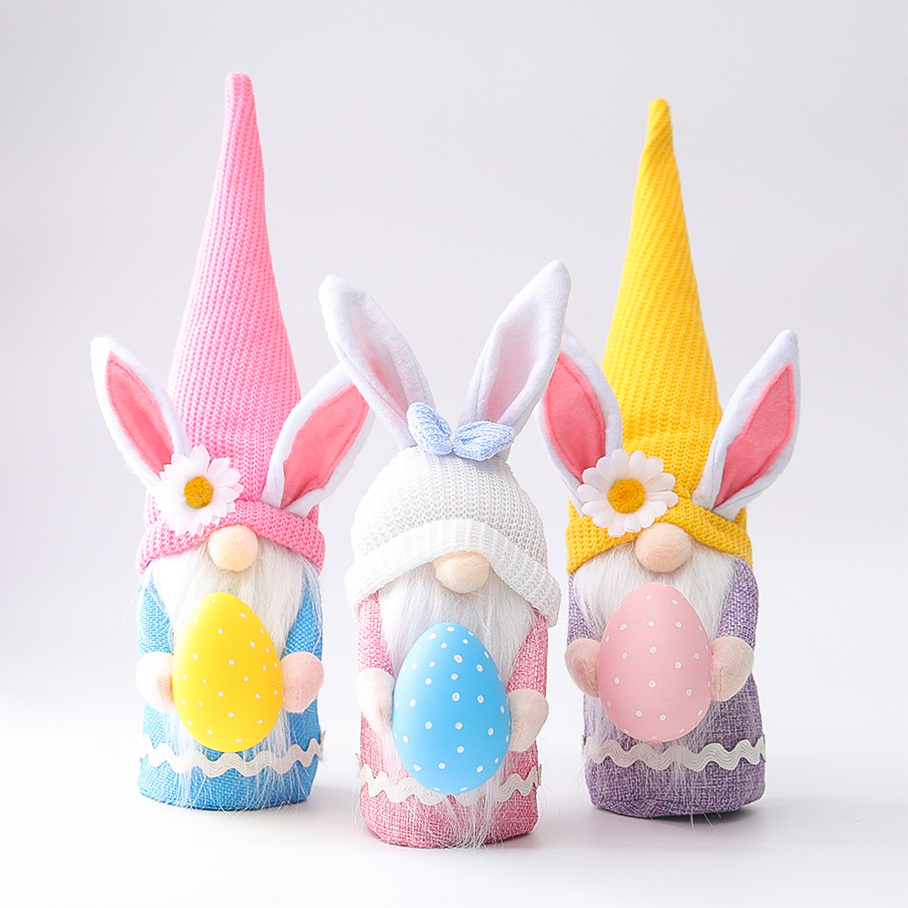 Kepooman 3 Pcs Faceless Rudolph Rabbit Doll Toys Holding Egg for Adults Teens Kids, Multi-color Kepooman 3 Pcs Faceless Rudolph Rabbit Doll Toys Holding Egg for Adults Teens Kids, Multi-color