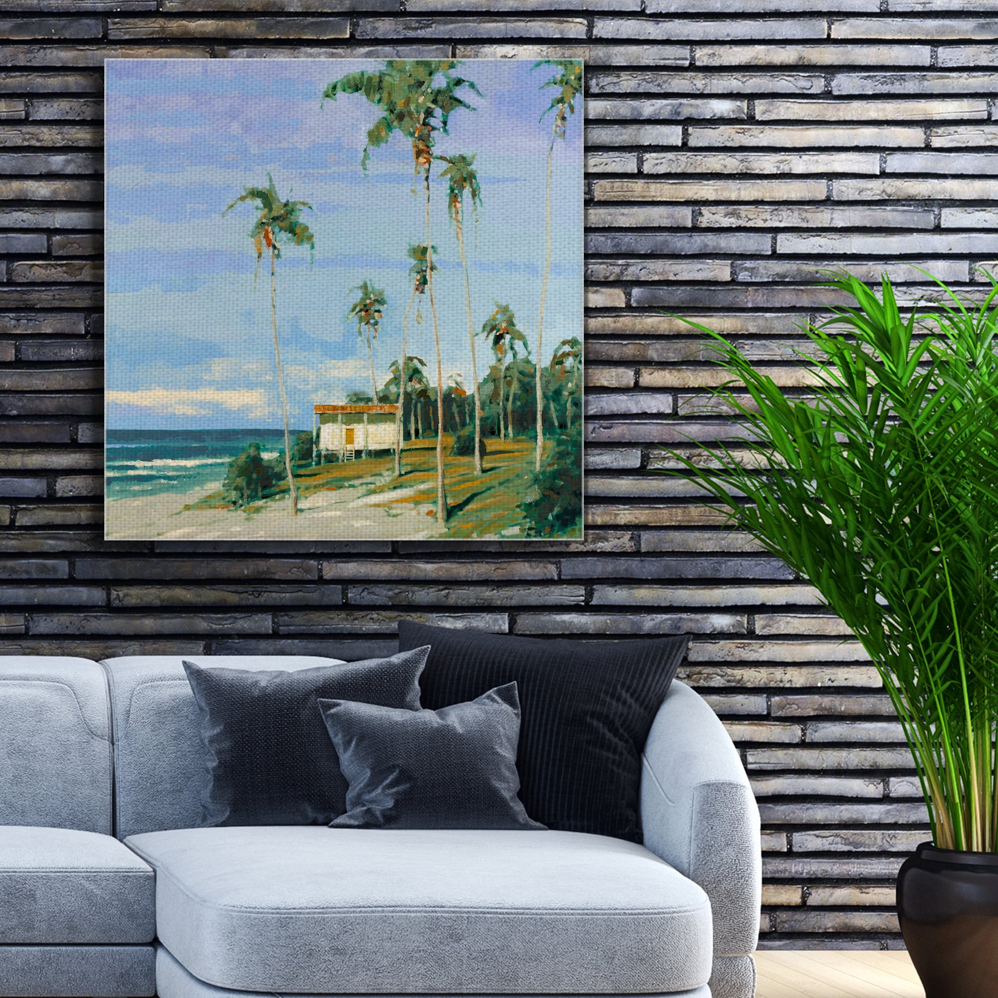 Masterpiece Art Gallery Tropical II Island By Gregory Garrett Canvas Art Print 30" x 30"