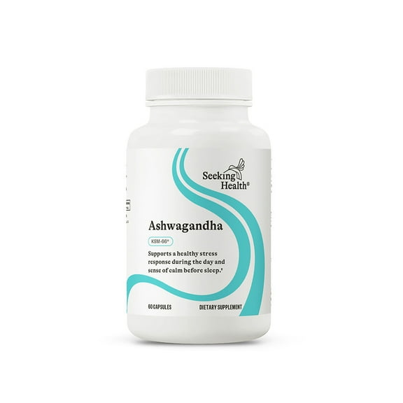 Seeking Health Ashwagandha - Adrenal Support Supplement with Powerful Adaptogen Formula - Support Immune Health & Concentration with Ashwagandha Supplement - 467 mg, 60 Capsules