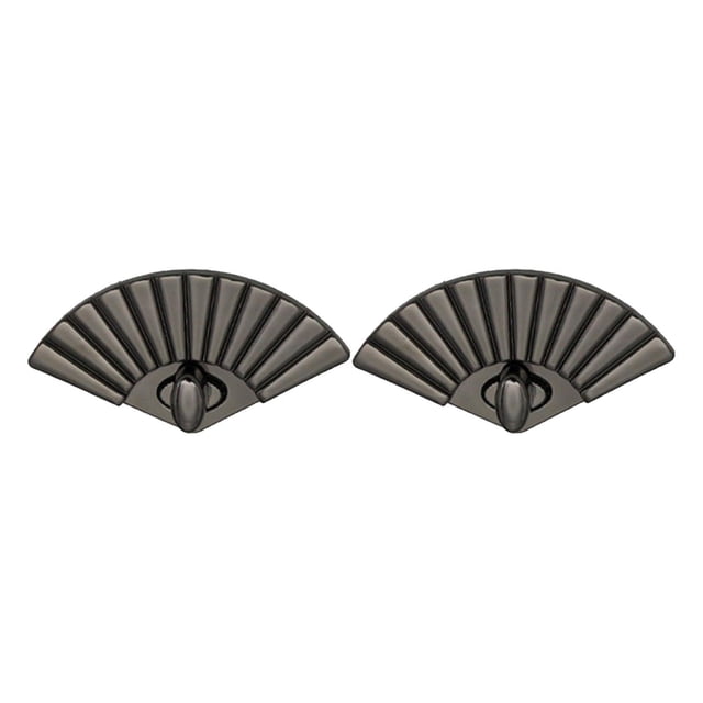 2 piezas de cierres giratorios para bolsos, resistentes, con herrajes y cierres en forma de para hacer carteras y bolsos. Gris