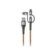 thumbnail image 1 of Tough Tested 3 IN 1 PRO PET Armor Weave CABLE - USB cable - USB (M) to Lightning, Micro-USB Type B, USB-C (M) - 6 ft, 1 of 3