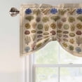 thumbnail image 5 of Tie Up Valances for Windows, Ocean Plants Adjustable Valance Curtains Window Treatment for Living Room, Colorful Coastal Marine Coral Vintage Beige Rod Pocket Kitchen Curtains & Drapes 60x18 Inch, 5 of 9