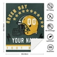 thumbnail image 4 of Green Bay Custom Throw Blanket 30 * 40, Throw Blankets Printed with Any Name and Number for Men Women, Personalized Football Gifts for Fans, 4 of 6