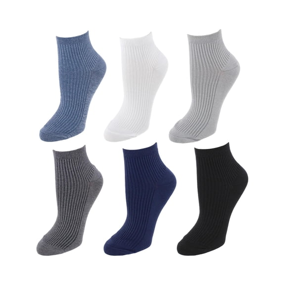 Gold Toe Quarter Lenght Ribbed Comfort Seams Socks (6 Pairs) (Women)