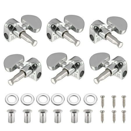 TSV 6-in-line Sealed Electric Guitar String Tuning Pegs Keys Machine Head Tuners Set Right Hand for Fender Stratocaster Telecaster Guitar, (Best Strings For Fender Telecaster)