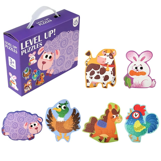 Beginner Puzzles For Kids Ages 3 8 Handheld Puzzle Set With Zipper Bag Preschool Learning Educational Puzzles For Children School Classroom Party School 1950s Teapot 12200 Fractional 6700 Pincers