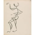 thumbnail image 2 of Henri Gaudier-Brzeska 12x14 Black Ornate Wood Framed Double Matted Museum Art Print Titled: Dancing Figure (1910 - 1915), 2 of 5