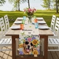 thumbnail image 4 of Table Runners 72 Inches Long Dress Scarves, Spring Dog Farmhouse Kitchen/Dining Table Runner, Coffee Tablerunners, Rustic Watercolor Botanical Floral Sunflower 14x72 Inch, 4 of 9