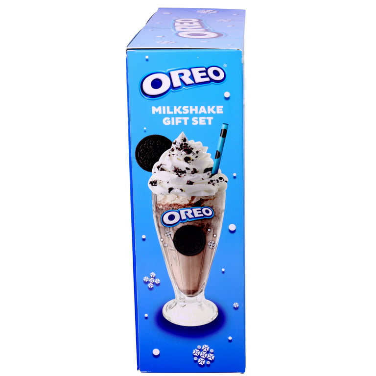 OREO Milkshake Kit Gift Set with OREO Cookies, Ceramic Milkshake glass,  Milkshake Mix and Sprinkles