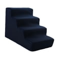 thumbnail image 2 of Dog Stairs Pet Steps Ramp Sturdy Machine Washable Cover for Older Dogs, Cats 4 Steps Dark BLue, 2 of 8