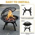 thumbnail image 6 of Fire Pit for Outside Wood Burning 28’’ Fire Pit Wood Burning, 6 of 8