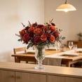 thumbnail image 2 of Artificial Flower Bouquet 13.39 Inch Silkly Fake Flowers with Roses Hydrangea Chrysanthemums Faux Floral Arrangement for Vase Home Wedding Party Decor, 2 of 6