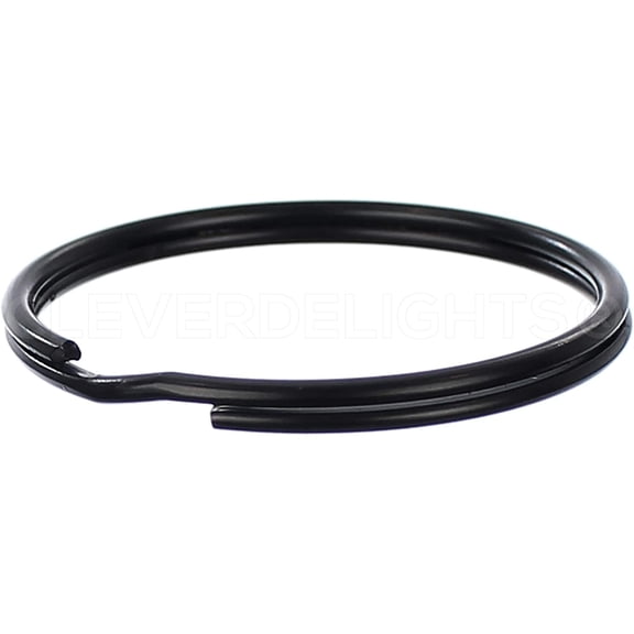 CleverDelights 2" Key Rings - Dark Black Color - 10 Pack - Large Split Key Rings - 2 Inch