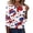 White #4, variant on KDDYLITQ 250th Anniversary Usa Shirts Womens Usa Star Stripes 3/4 Sleeve Red White Blue T-Shirts Usa Flag Button V Neck Clothes Summer Athletic Tees Blue S
