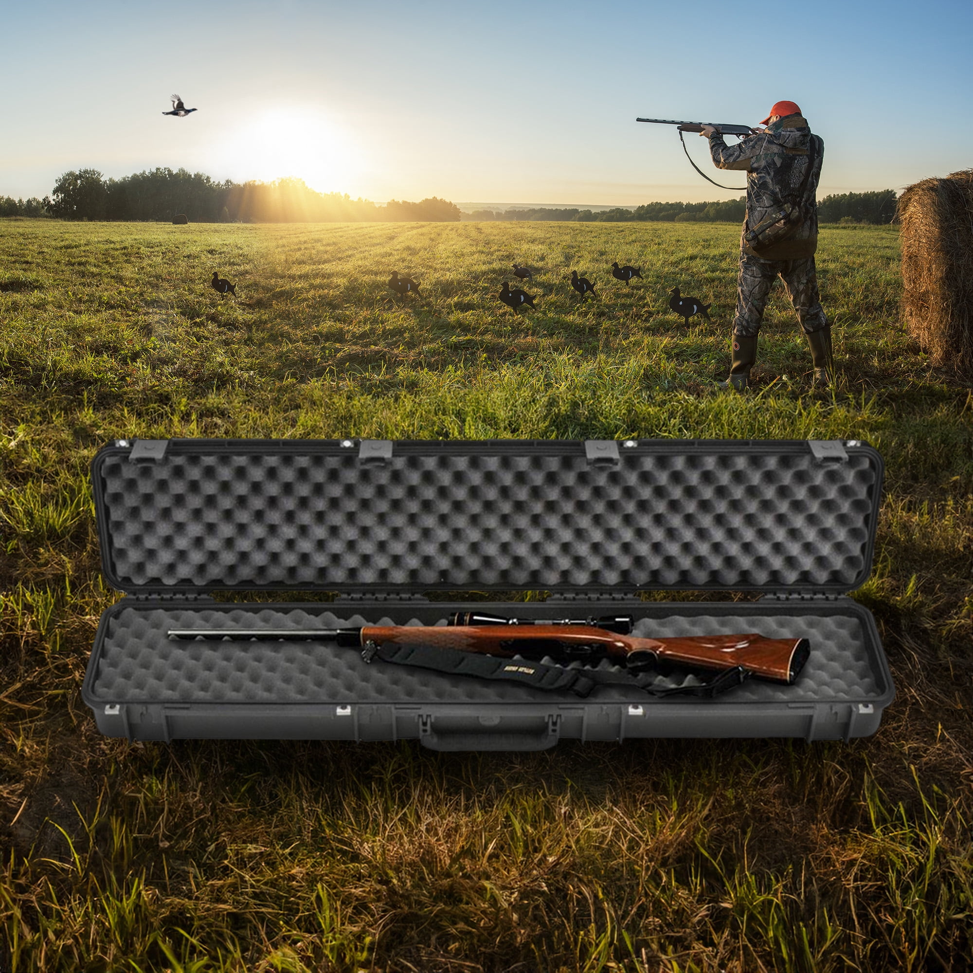 SKB 3I4909SR ISERIES 4909 SINGLE RIFLE CASE 49"X9"X5" WATERPROOF BLACK