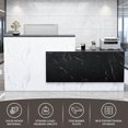 thumbnail image 3 of Vakiorn Reception Desk with Lockable Drawers 71x24x41in L Shaped Wooden Storage Keyboard Tray Right Black and White, 3 of 8
