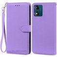 thumbnail image 1 of E13 Case For Motorola Moto E13 Case Leather Wallet Flip Cover For Moto E13 Phone Case For Motorola Moto E13 Capa Case Fundas Light Purple-Strap for Moto E13, 1 of 6