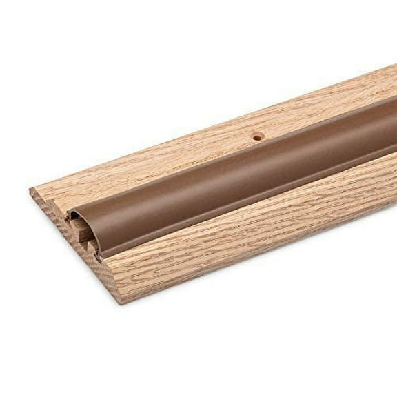 3 1/2" Wide Oak Threshold with Adjustable Vinyl Seal for Gaps 7/8" - 1 3/8" Made in USA (3 FT)