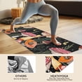 thumbnail image 4 of Red Mushroom Butterfly Black Pattern Hot Yoga Mat Towel Non Slip for Hot Yoga - Quick-Drying Yoga Mat Cover with 4 Corner Pockets with Travel Bag - Hot Yoga Towel Non Slip 74"x26", 4 of 6