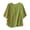 Green, variant on Timegard Summer Tops for Women 3/4 Sleeve Round Neck Button up Loose Lightweight Casual Blouse Tops