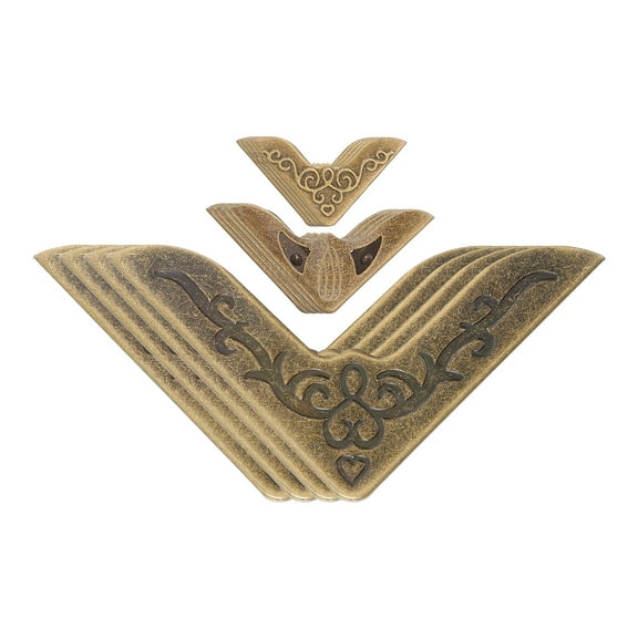 unbranded  12 Pcs Notebook Corner Protector Door Stickers Mounting Corners Light Brown