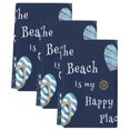 thumbnail image 2 of Coastal Beach Kitchen Towels Set of 3, Summer Ocean Nautical Starfish Navy Blue Absorbent Dish Towels for Kitchen, Microfiber Hand Towel, Quick Drying Tea Towel for Cleaning Decorative Dishcloths, 2 of 7