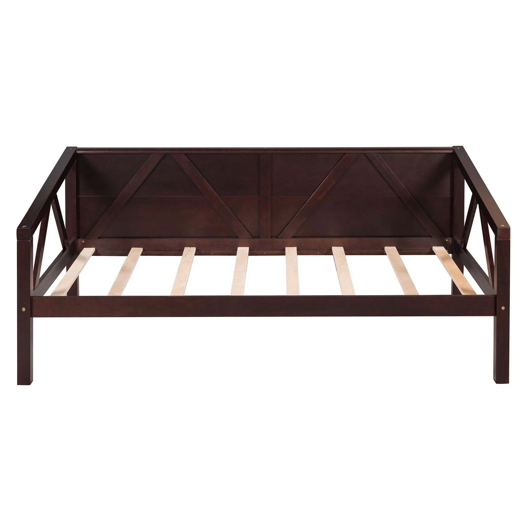 Aukfa Daybed, Solid Wood Twin Daybed Frame for Kids Bedroom, Espresso