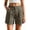 *Army Green, variant on Womens High Waist Suit Shorts, Casual Workwear Shorts for Business White,Women's Plus XXL