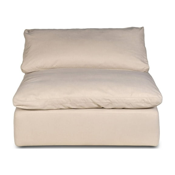 The Hamptons Collection 3-Pieces Tan Fabric Cloud Puff Sofa Sectional Modular Chair Square