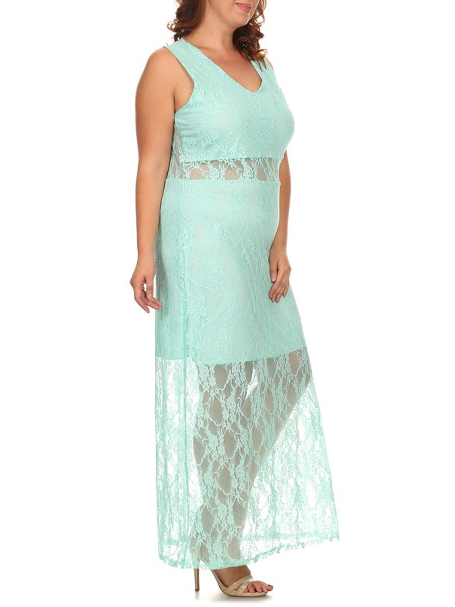 Ella Samani Women's Plus Size Lace Maxi Dress