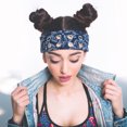 thumbnail image 2 of Unique Bargains 1 Pc Headband Punk Style Paisley Hairband for Women Navy Blue, 2 of 6