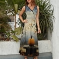 thumbnail image 4 of Halloween Ghosts Horror Pumpkin King Size Sleeveless Dress Dresses Summer Women Dresses Clothing Woman Dresses Dress, 4 of 7