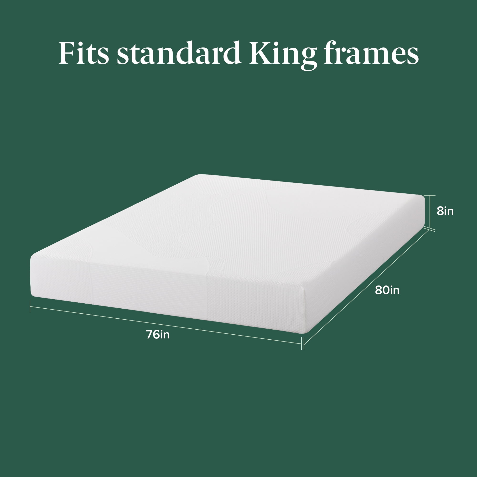Zinus Spa Sensations 8" King Memory Foam Mattress in a Box with Green Tea Infusions and Pressure Relief