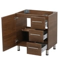 thumbnail image 2 of WindBay 30" Freestanding Bathroom Vanity, Rustic Brown. Black Flat Stone Countertop, 2 of 5