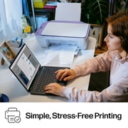 HP DeskJet 2942 Wireless All-in-One Color Inkjet Printer, 6 Months Free Instant Ink, Violet Tulip